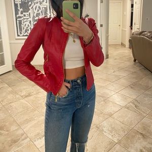 Forever 21 Red Leather Jacket